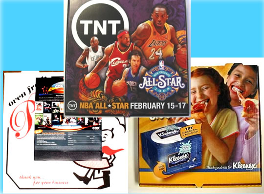 pizza box advertisements